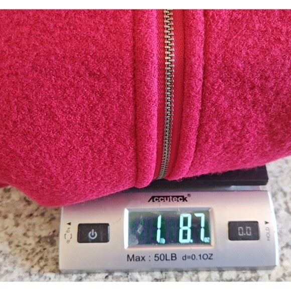 Lands' End Jacket Womens 16 Fuchsia Pink Wool Blend Full Zip Stand Collar - Picture 12 of 13